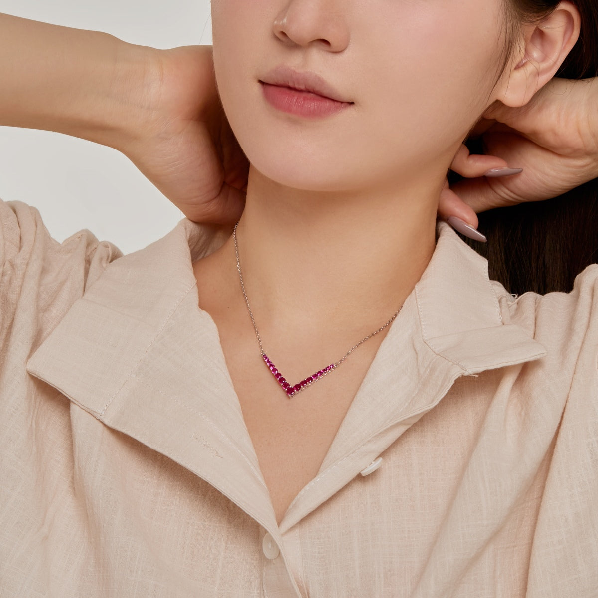 [Lumi Jewels]Ornate Round Cut Necklace