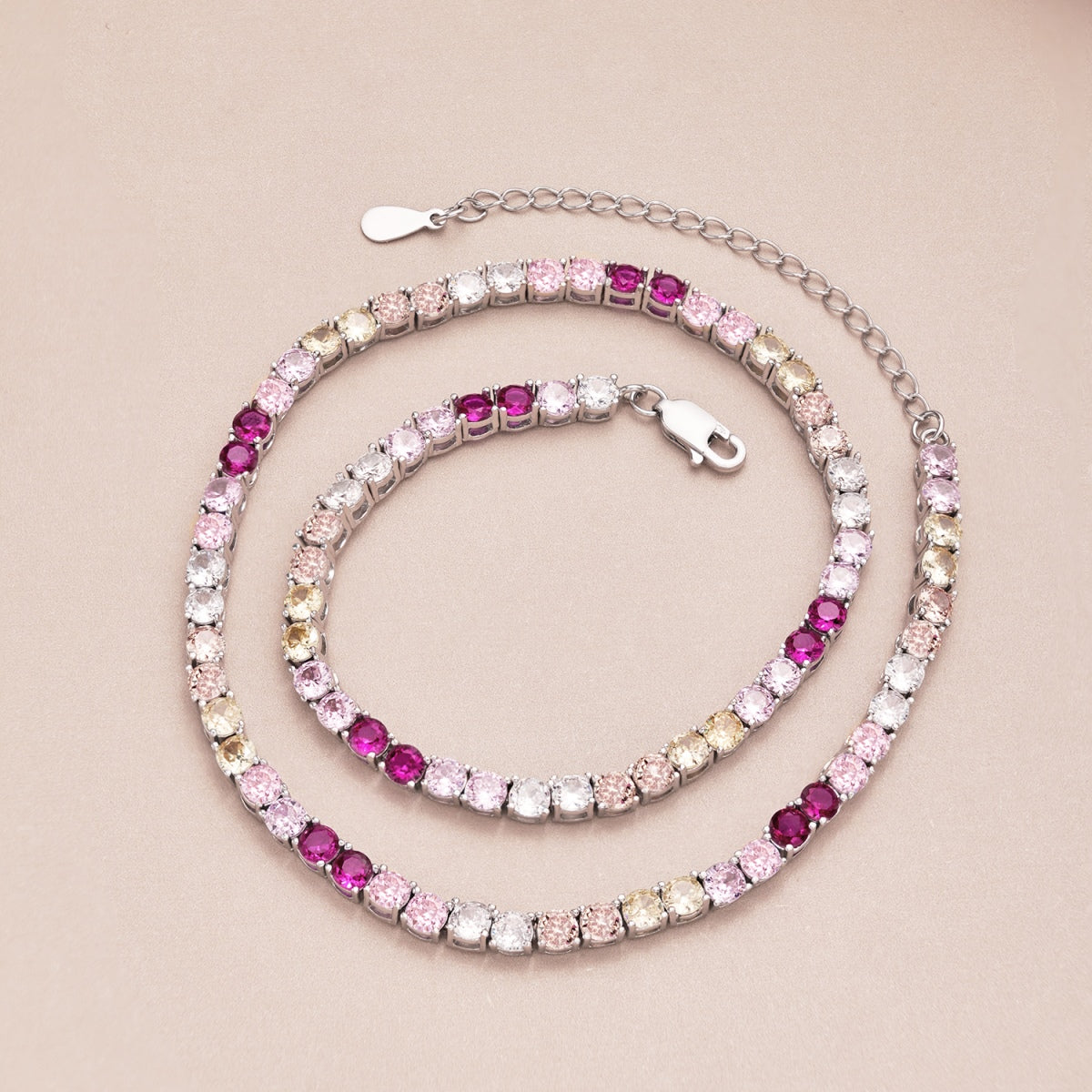 [Lumi Jewels]Delicate Colorful Tennis Necklace
