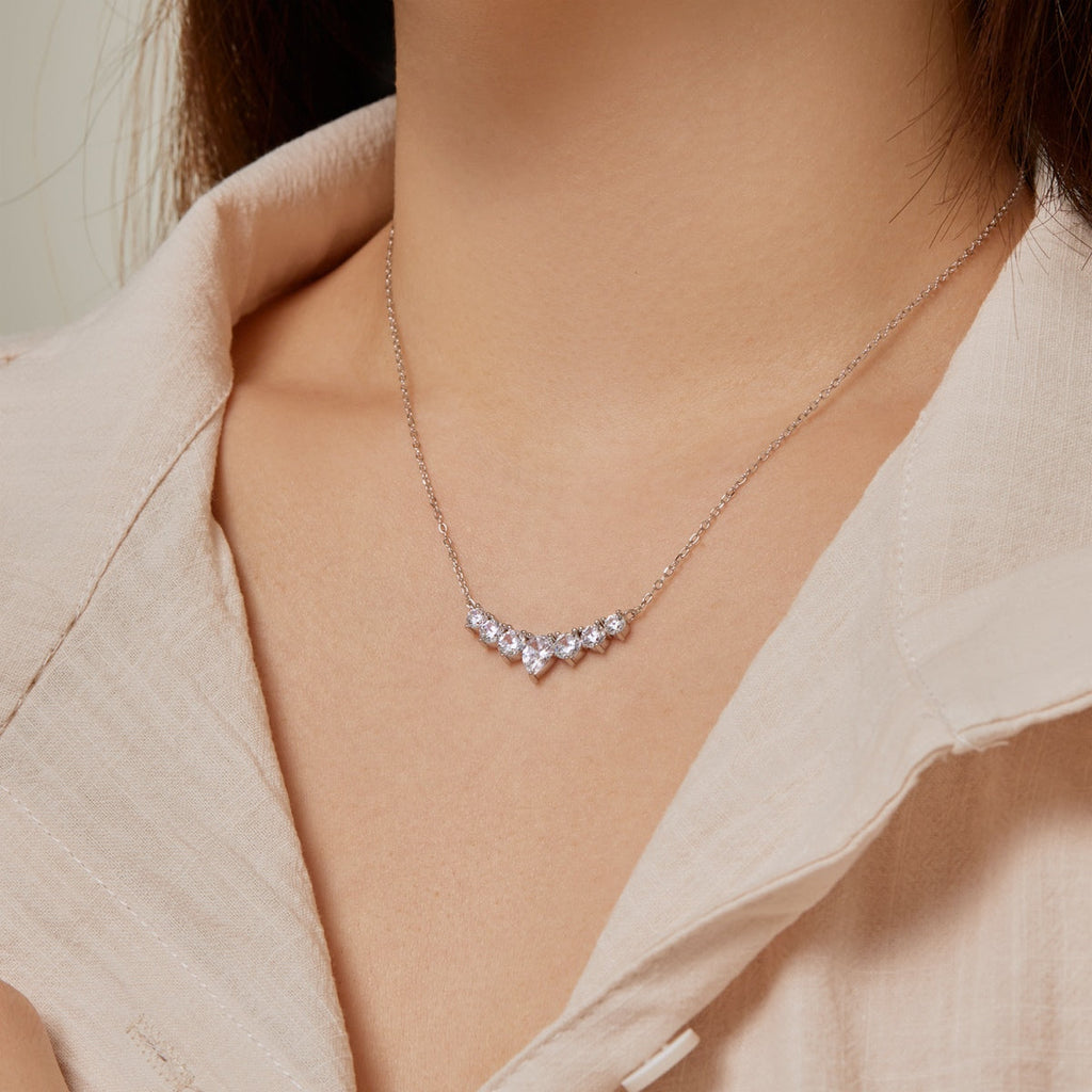 [Lumi Jewels]Dainty Colorful Heart Necklace