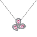 [Lumi Jewels]Elegant Flower Shape Pear Cut Necklace