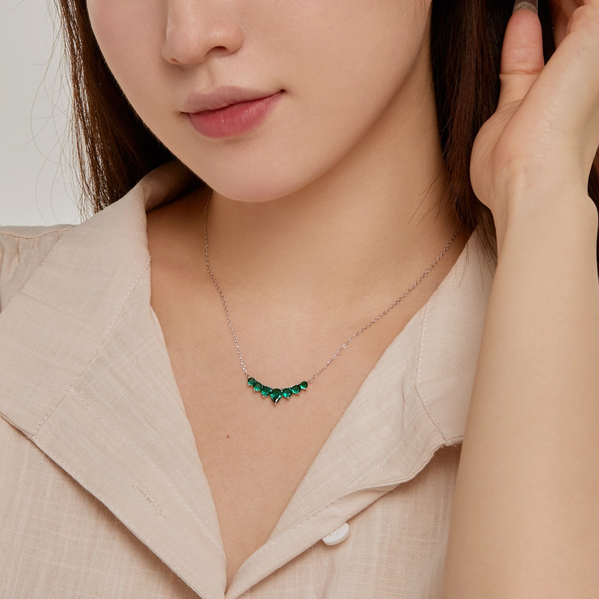 [Lumi Jewels]Dainty Colorful Heart Necklace