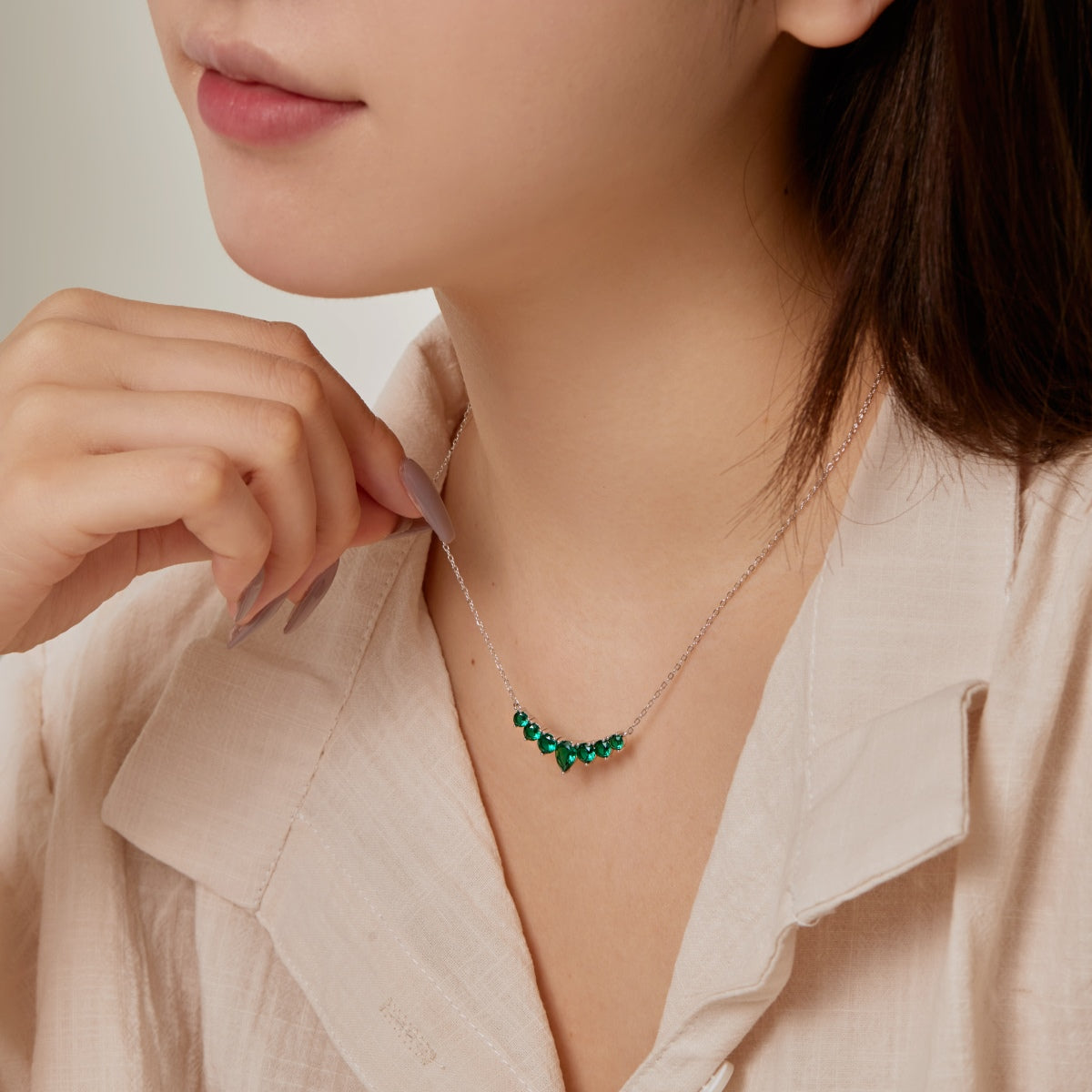 [Lumi Jewels]Dainty Colorful Heart Necklace