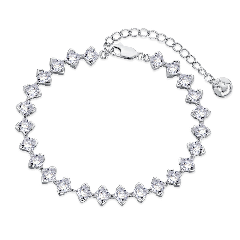 [Lumi Jewels]0.5 Carat Ornate Princess Cut Daily Bracelet