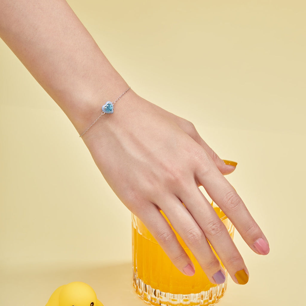 [Lumi Jewels]Sparkling Romantic Heart Shape Lover Bracelet