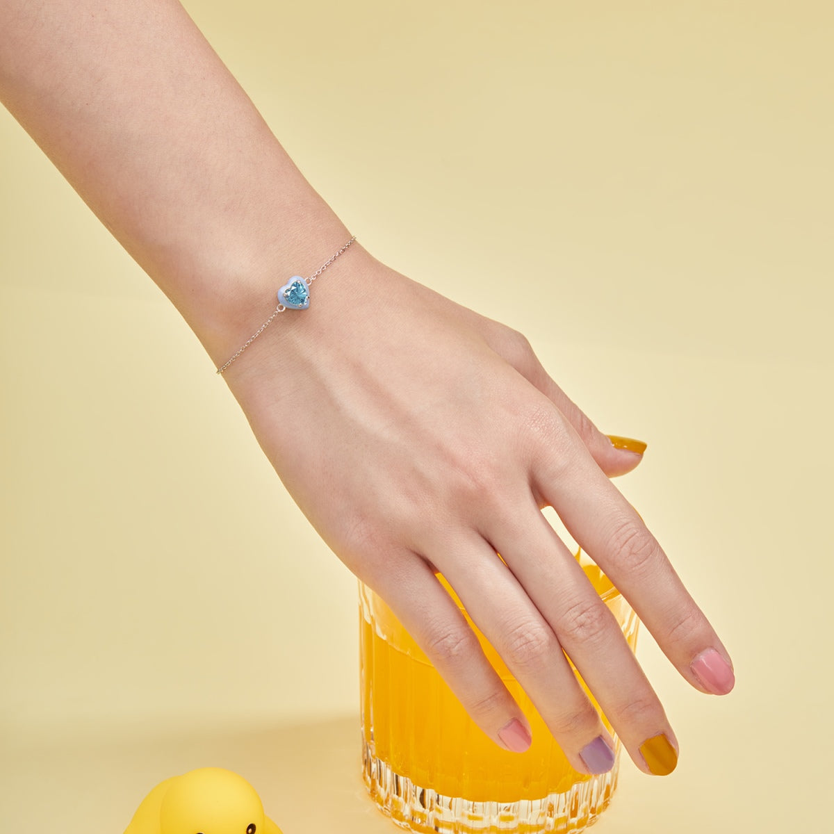 [Lumi Jewels]Sparkling Romantic Heart Shape Lover Bracelet