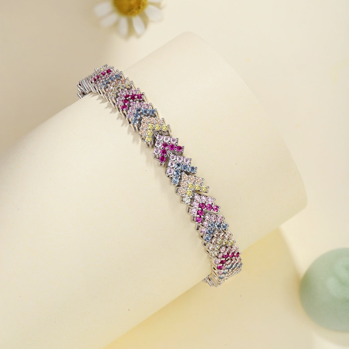 [Lumi Jewels]Ornate Sparkling Round Cut Party Bracelet