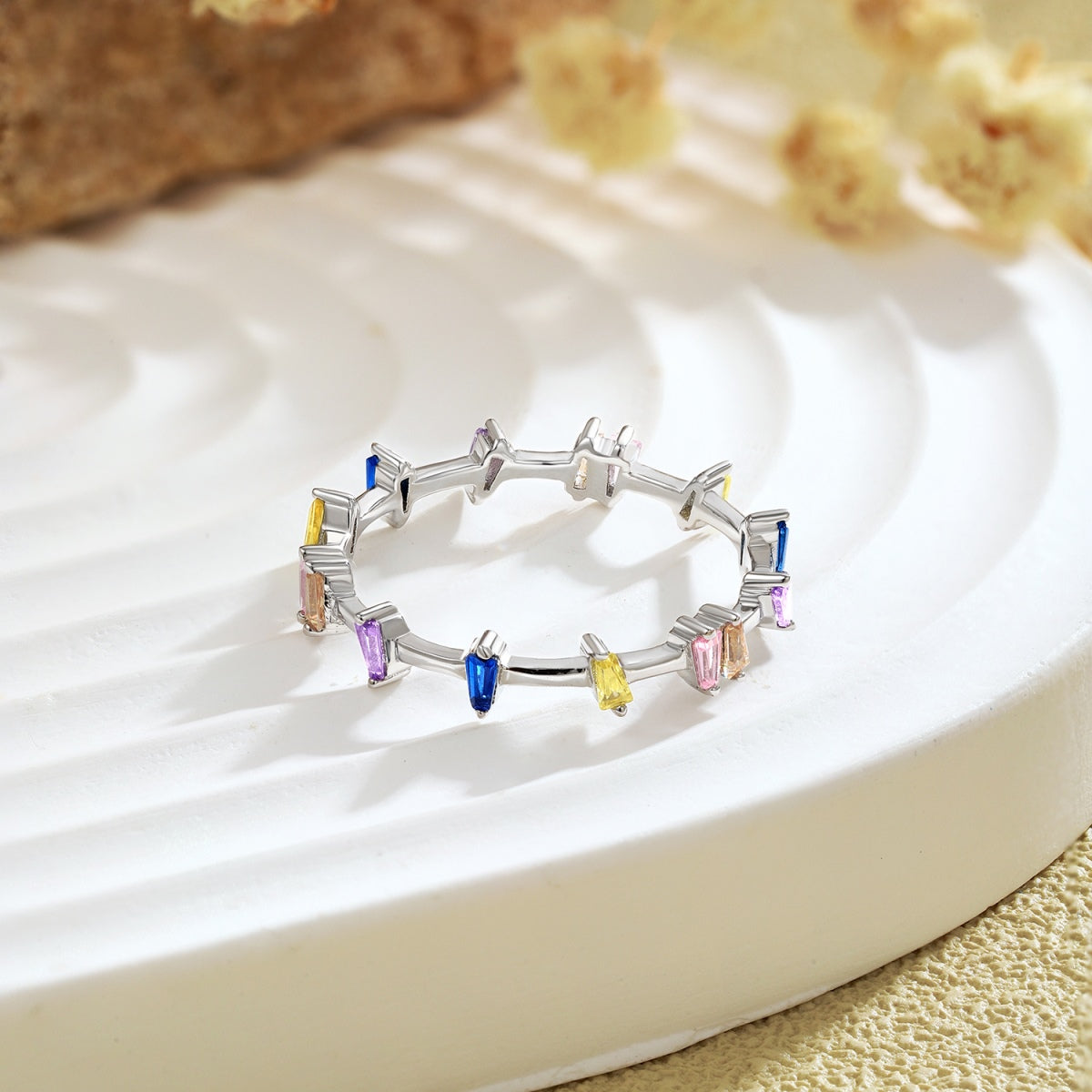 [Lumi Jewels]Unique Trapezoid Cut Daily Ring