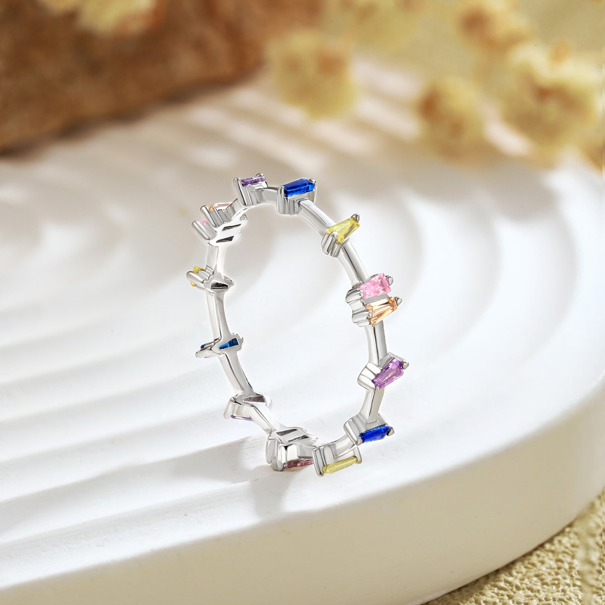 [Lumi Jewels]Unique Trapezoid Cut Daily Ring
