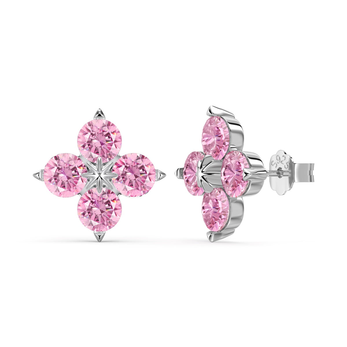 [Lumi Jewels]Four-Leaf Clover Eight-Pointed Star Earrings
