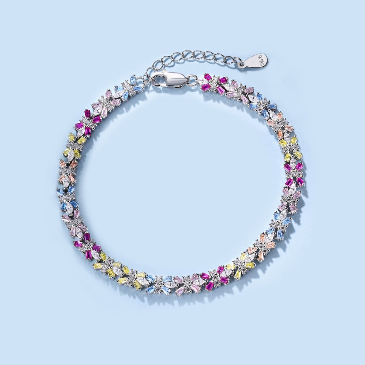 [Lumi Jewels]Radiant Colorful Emerald Cut Party Bracelet