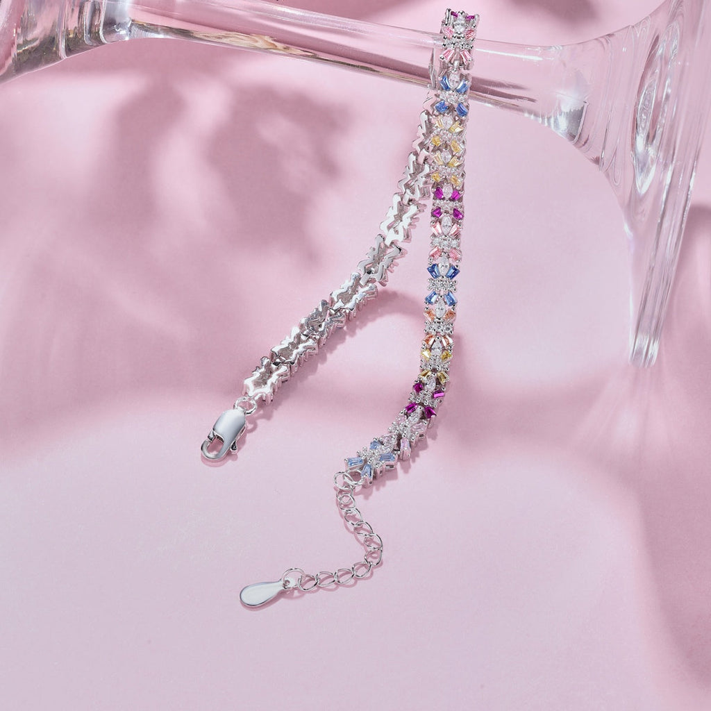 [Lumi Jewels]Radiant Colorful Emerald Cut Party Bracelet