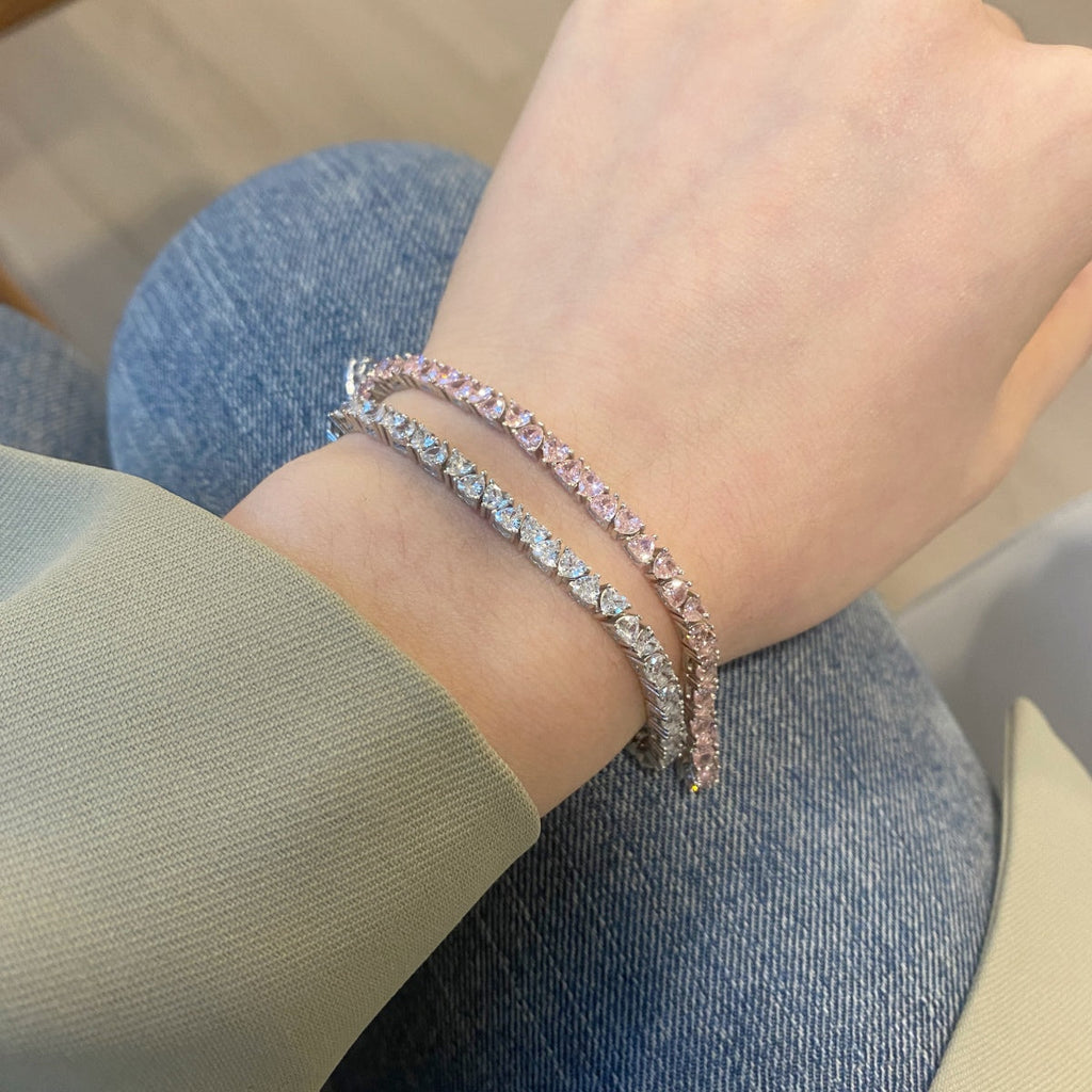 [Lumi Jewels]Dazzling Romantic Heart Shape Lover Bracelet