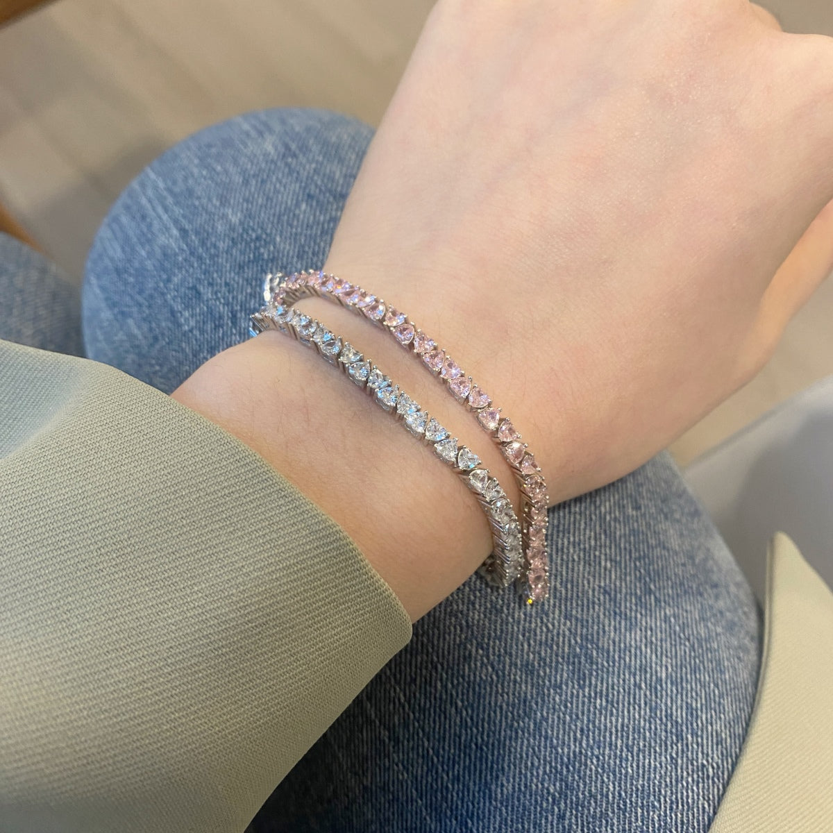 [Lumi Jewels]Dazzling Romantic Heart Shape Lover Bracelet