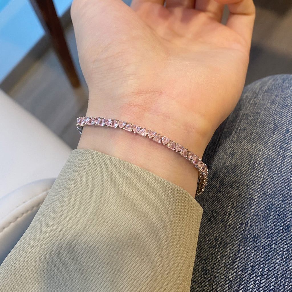 [Lumi Jewels]Dazzling Romantic Heart Shape Lover Bracelet