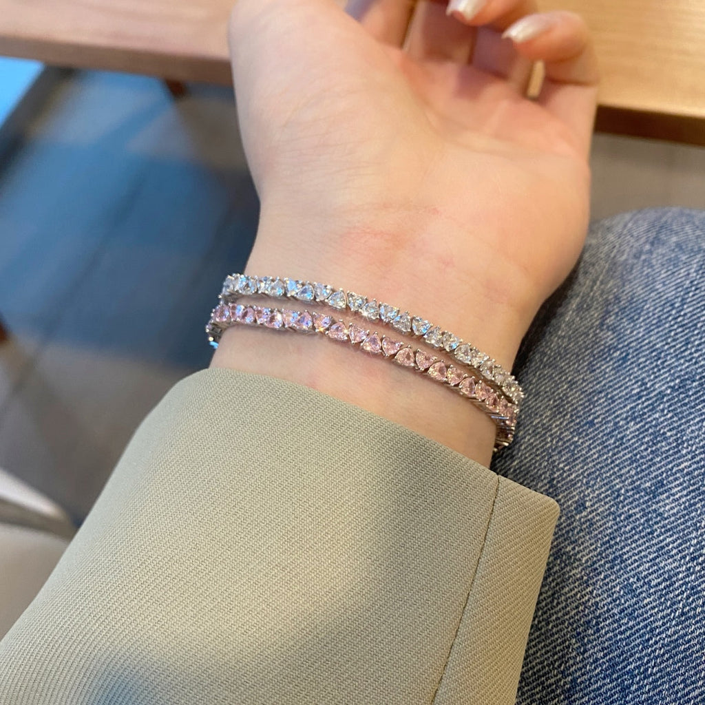[Lumi Jewels]Dazzling Romantic Heart Shape Lover Bracelet