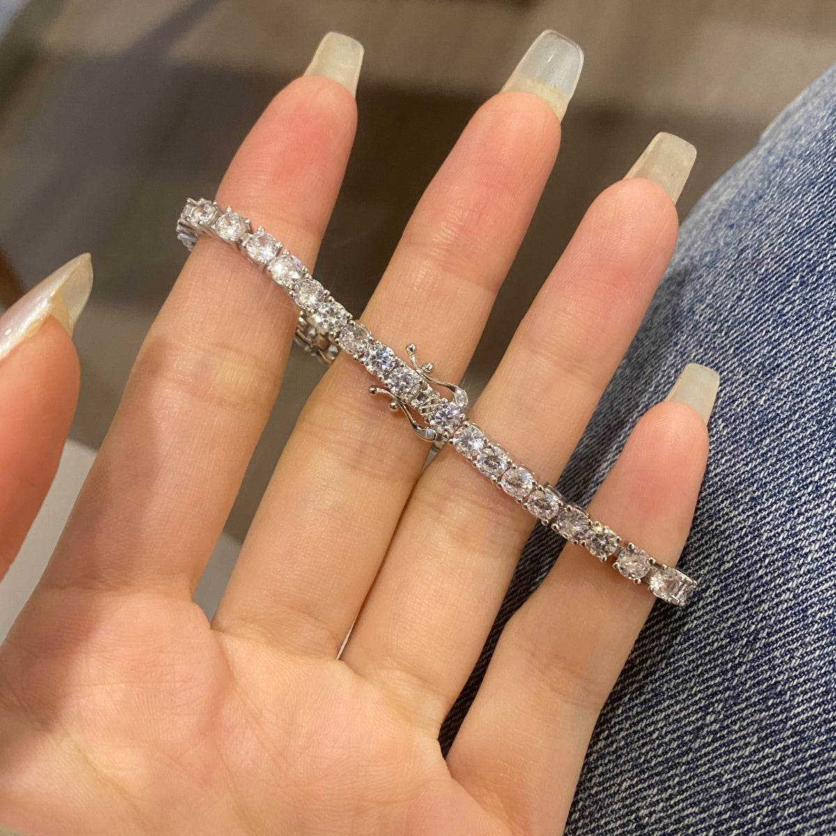 [Lumi Jewels]Luxurious Ornate Round Cut Tennis Bracelet