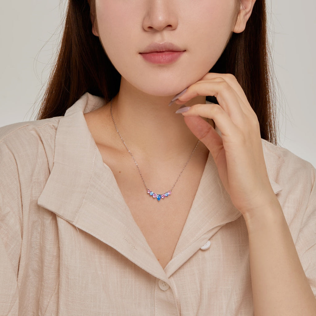 [Lumi Jewels]Dainty Colorful Heart Necklace