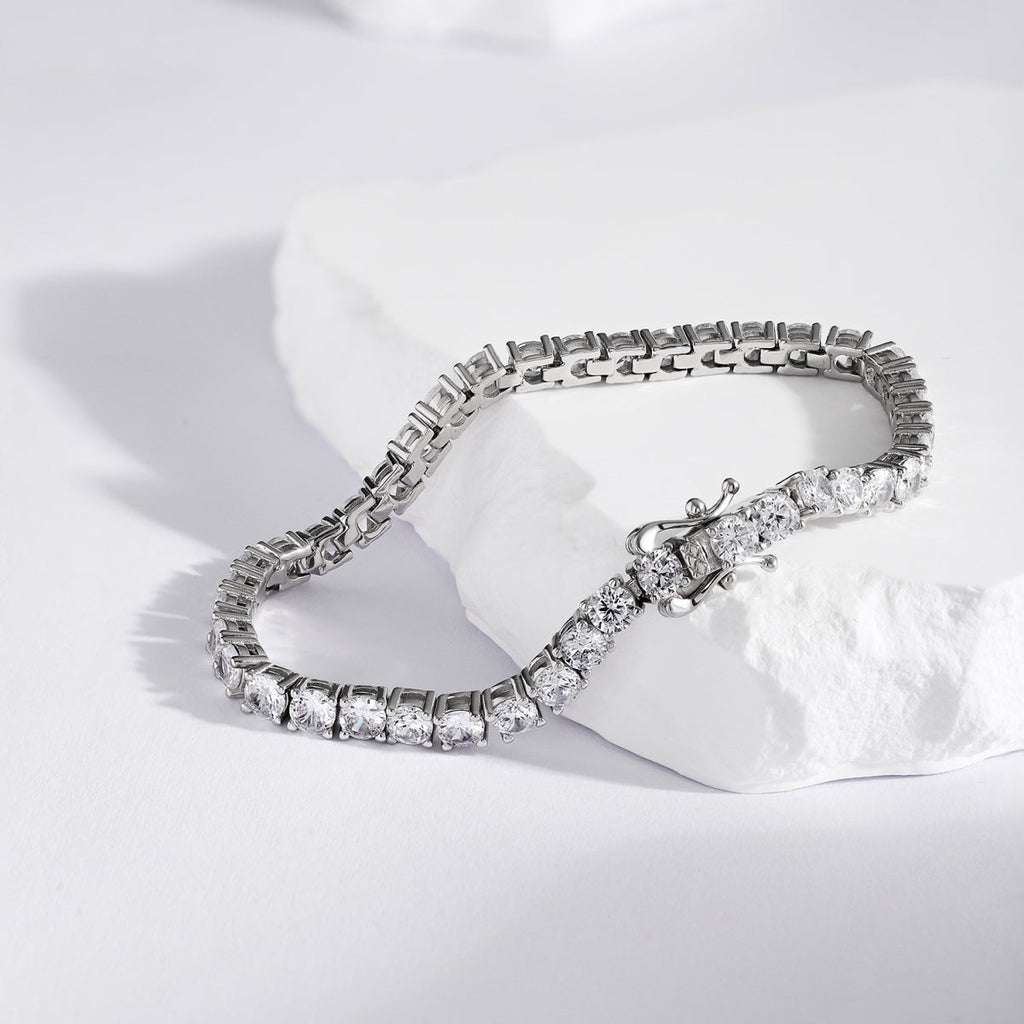[Lumi Jewels]Luxurious Ornate Round Cut Tennis Bracelet