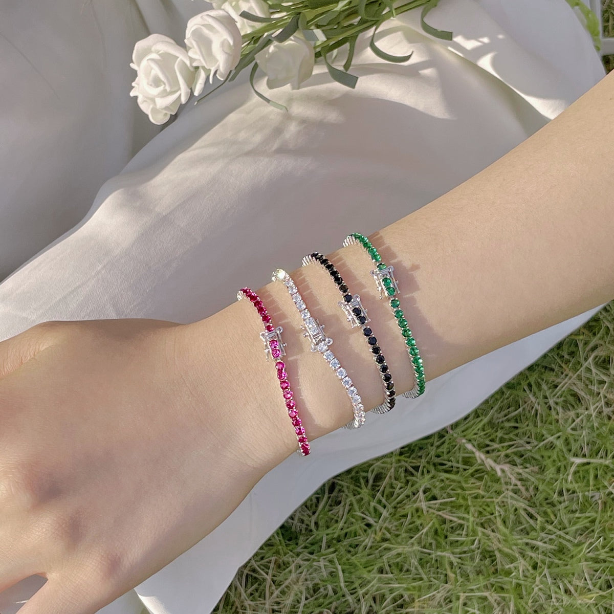 [Lumi Jewels]Radiant Colorful Round Cut Party Bracelet