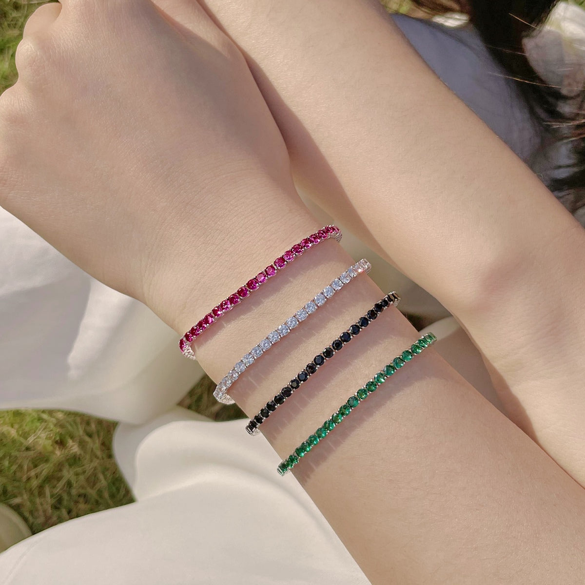 [Lumi Jewels]Radiant Colorful Round Cut Party Bracelet