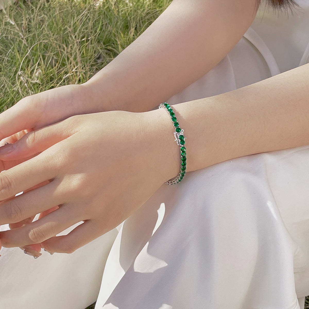 [Lumi Jewels]Radiant Colorful Round Cut Party Bracelet