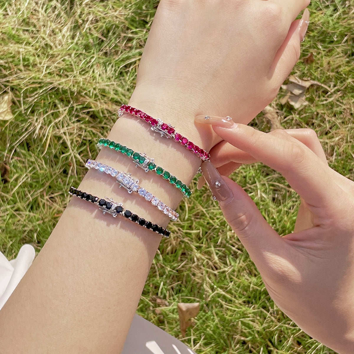 [Lumi Jewels]Radiant Colorful Round Cut Party Bracelet