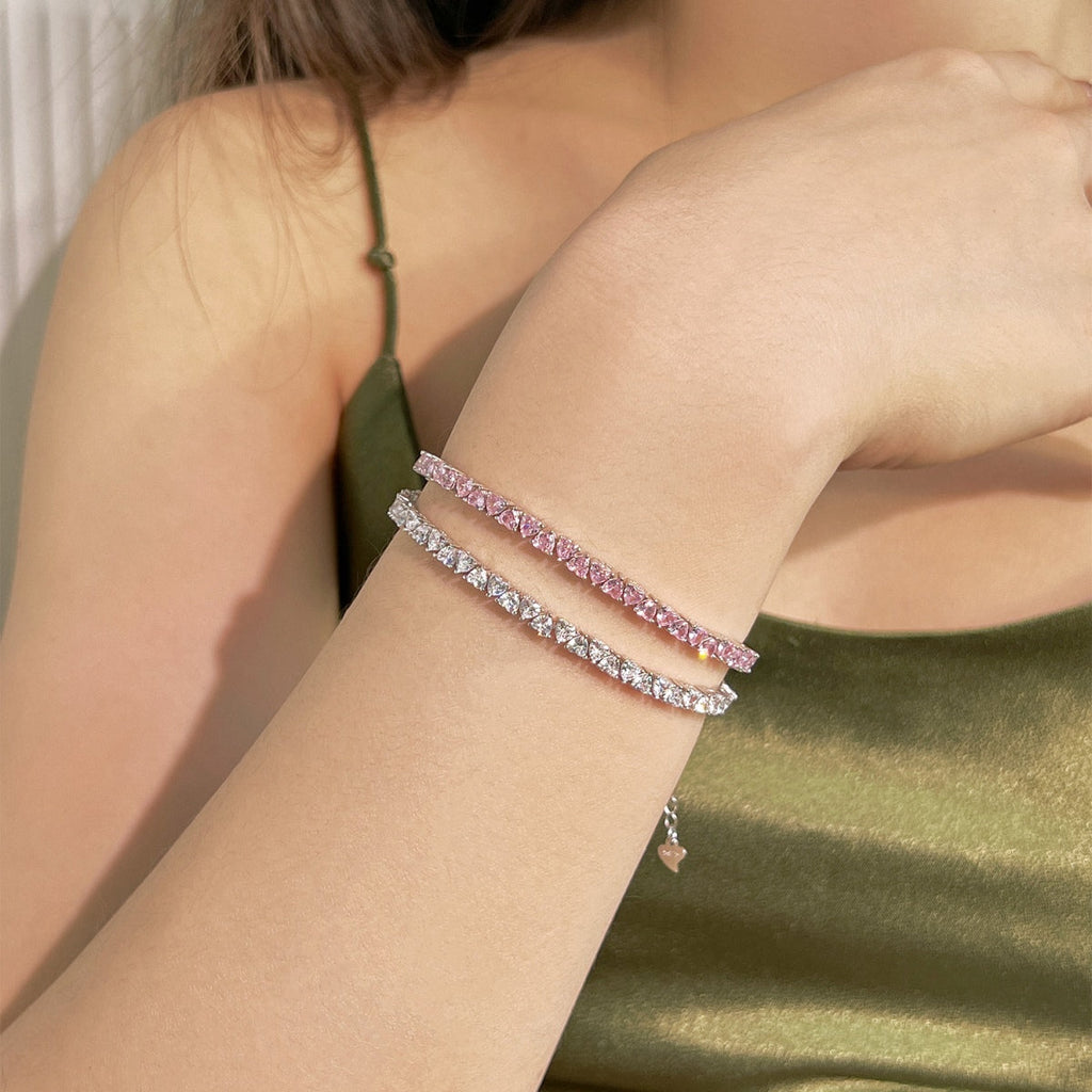 [Lumi Jewels]Dazzling Romantic Heart Shape Lover Bracelet