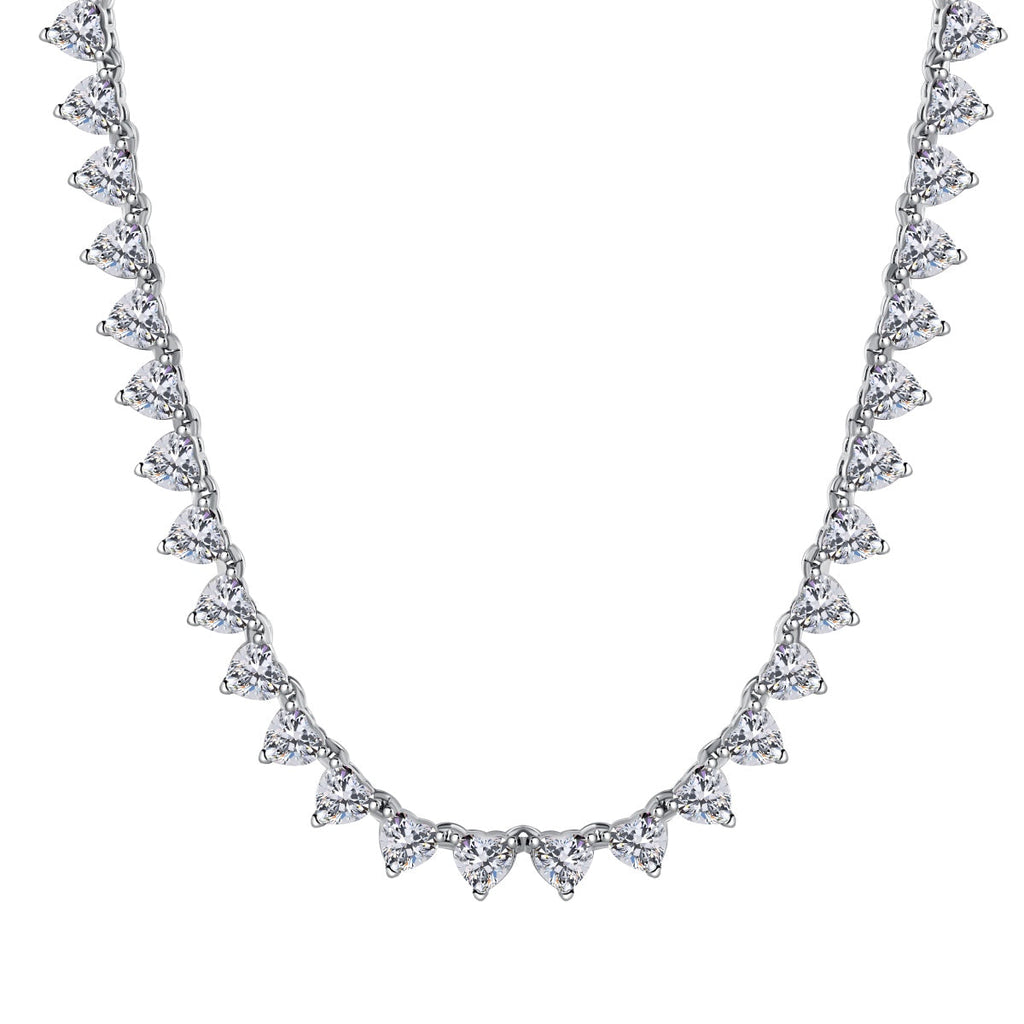 [Lumi Jewels]Ornate Heart Cut Tennis Necklace