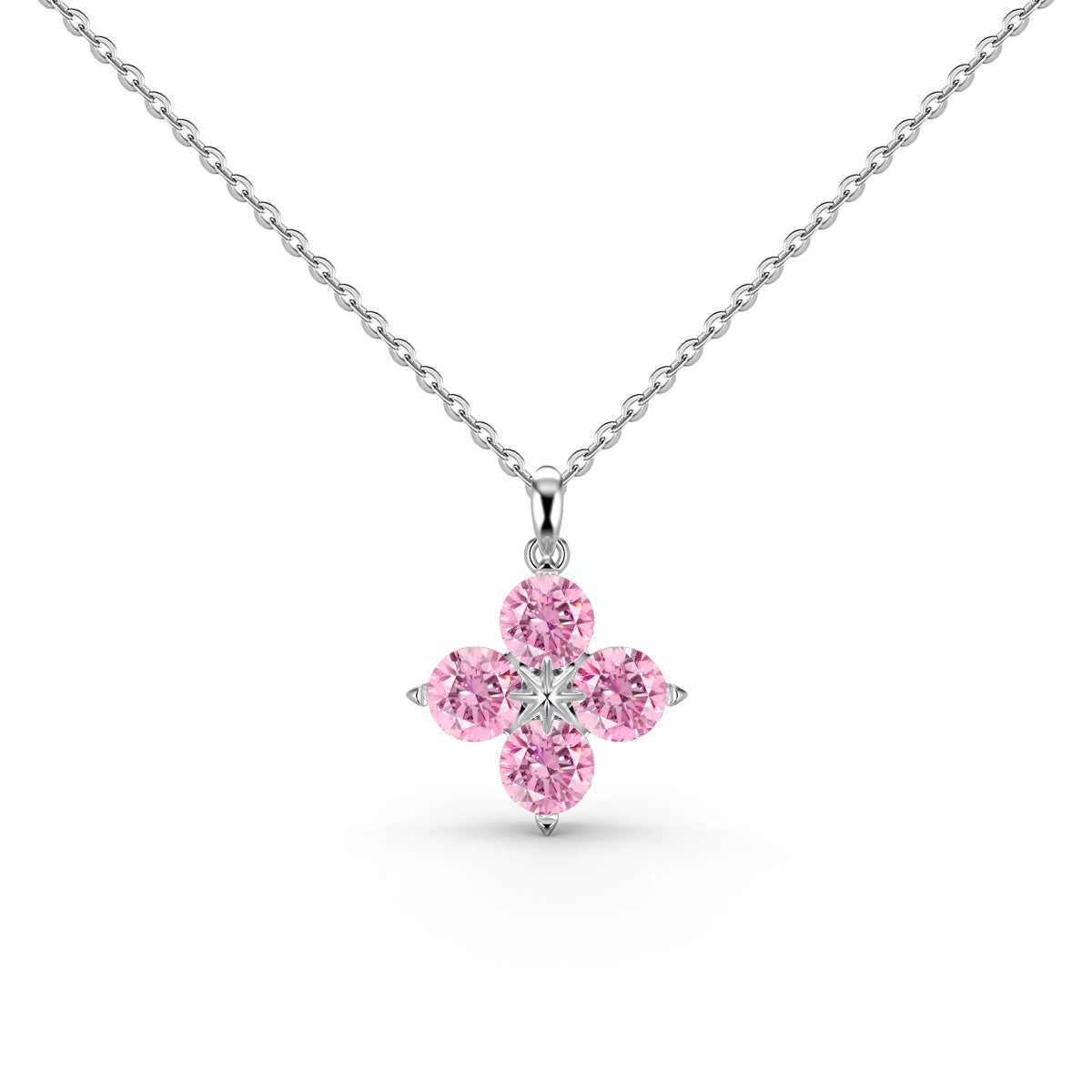 [Lumi Jewels]Four-Leaf Clover And Eight-Pointed Star Necklace