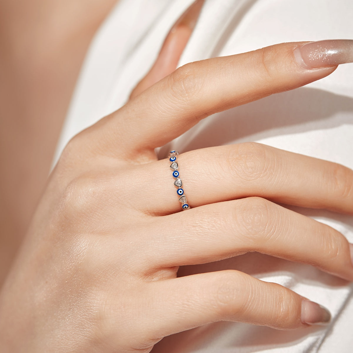 [Lumi Jewels]Radiant Colorful Round Shape Daily Ring