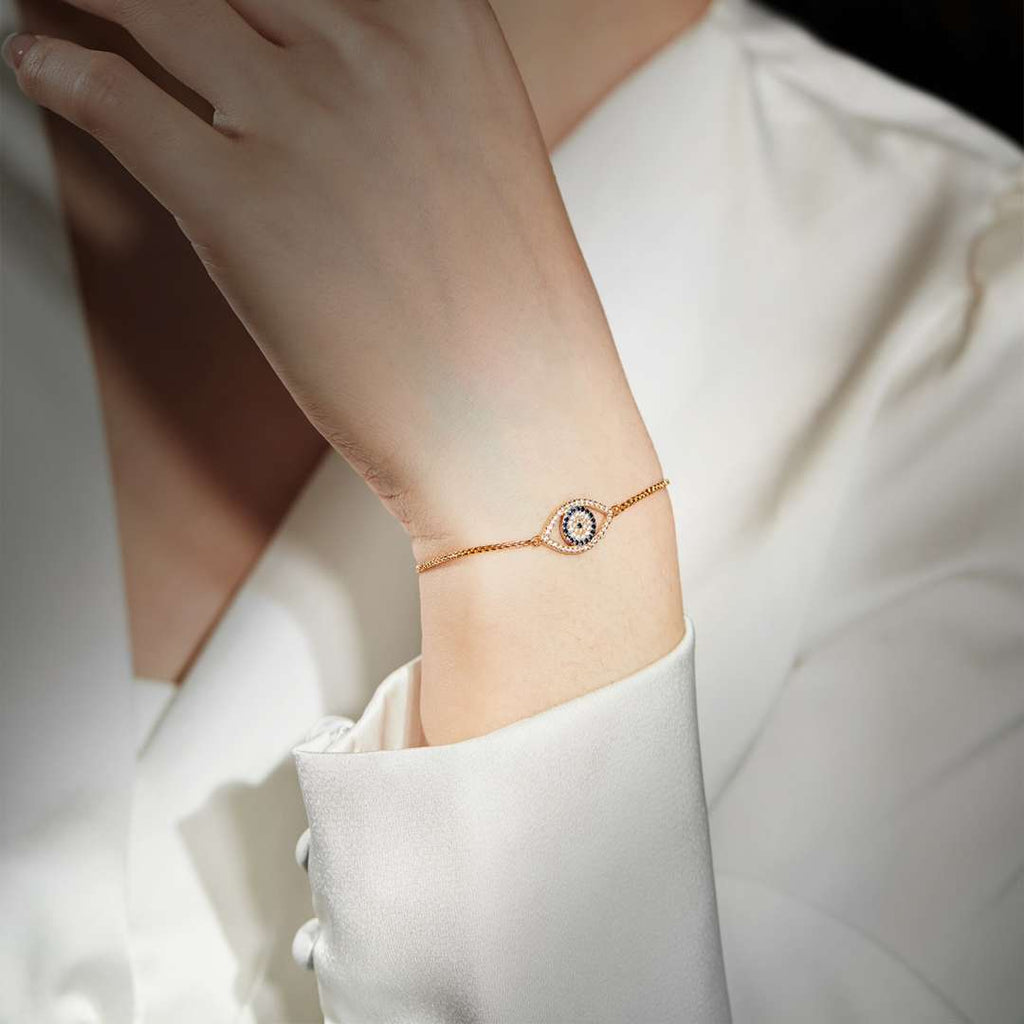 [Lumi Jewels]Dazzling Eye Shape Necklace
