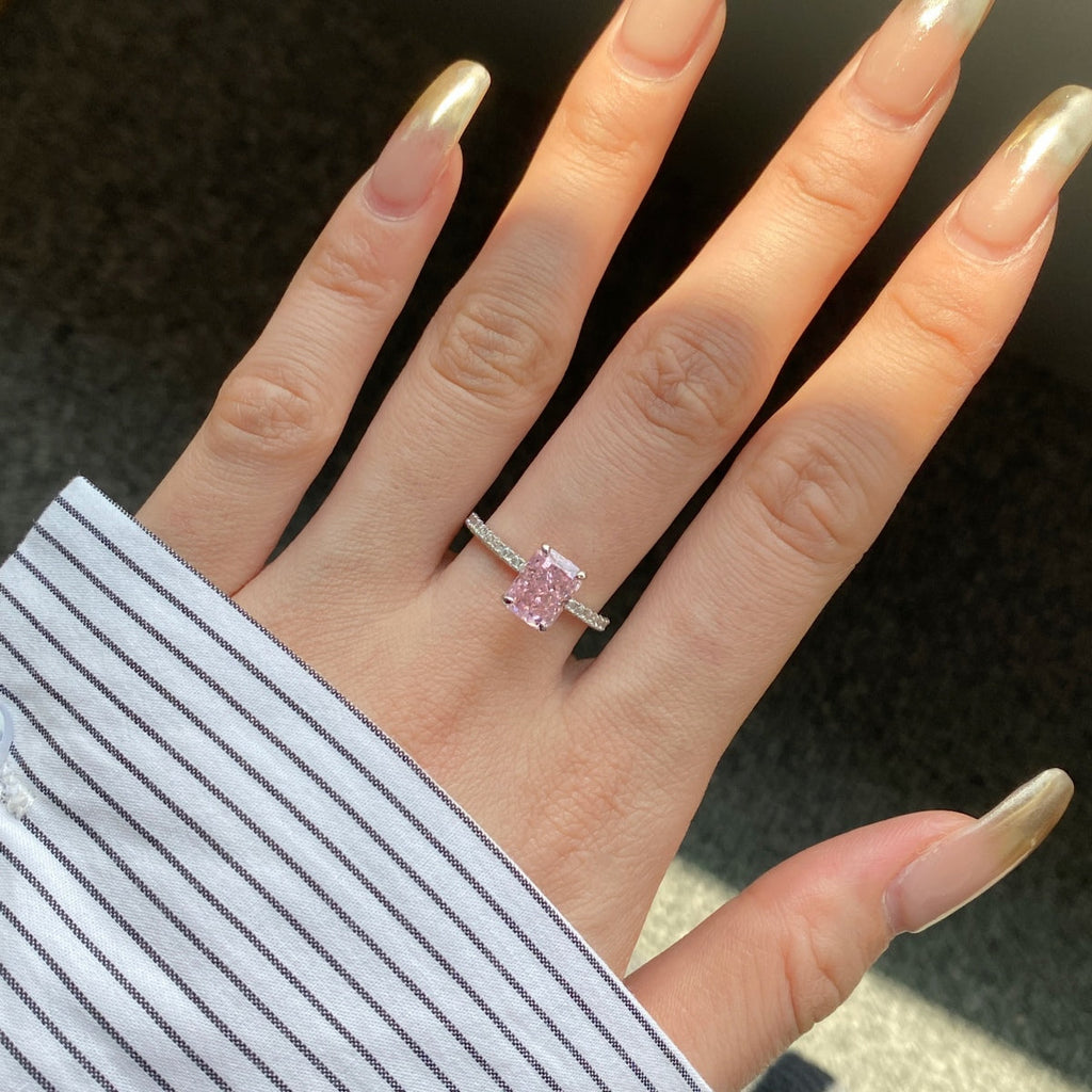[Lumi Jewels]2.0 Carat Dazzling Sparkling Radiant Cut Party Ring