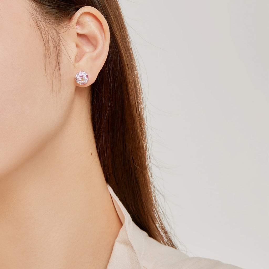 [Lumi Jewels]Ornate Colorful Octagon Shape Daily Earrings