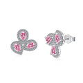 [Lumi Jewels]Ornate Flower Shape Pear Cut Lover Earrings