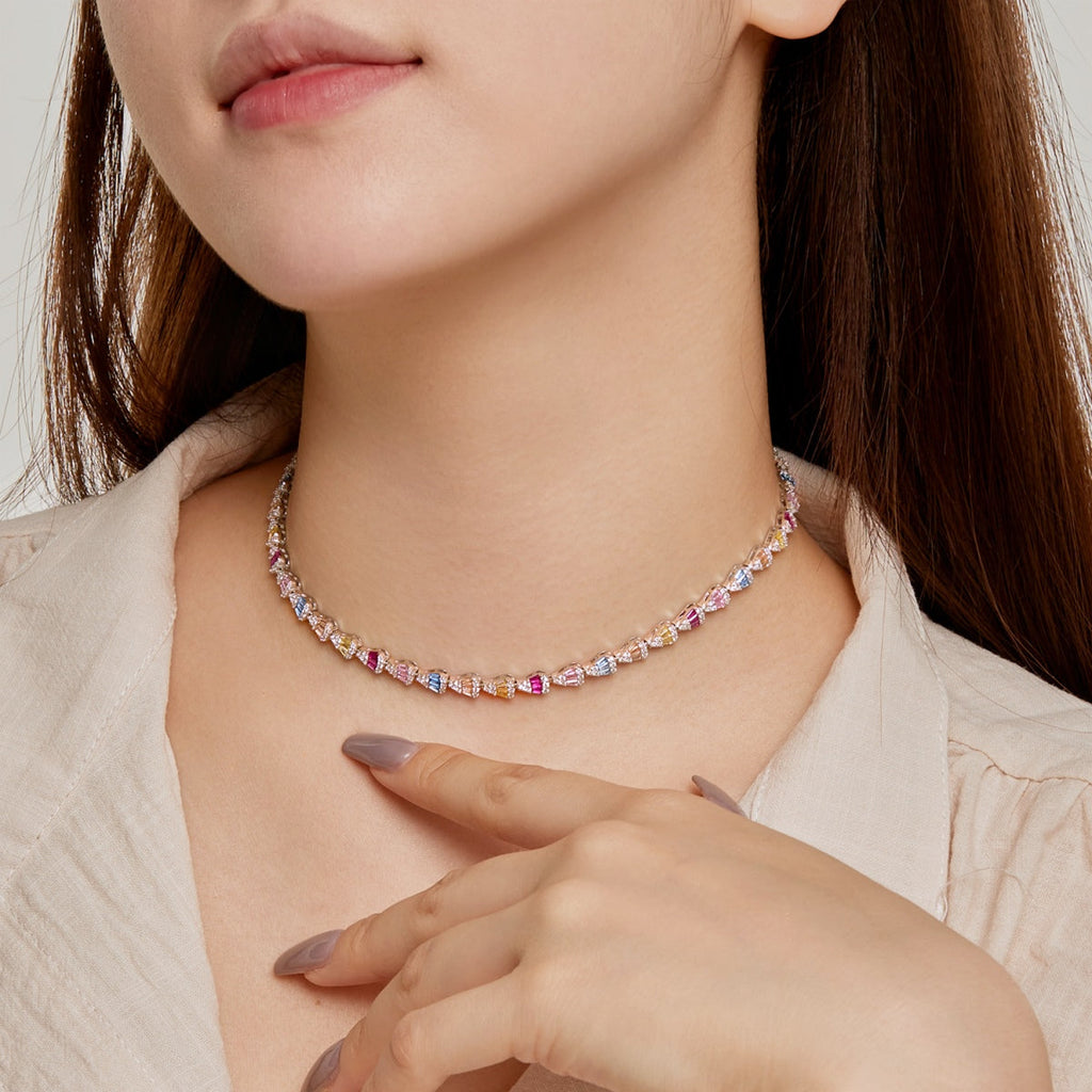 [Lumi Jewels]Radiant Colorful Rainbow Necklace
