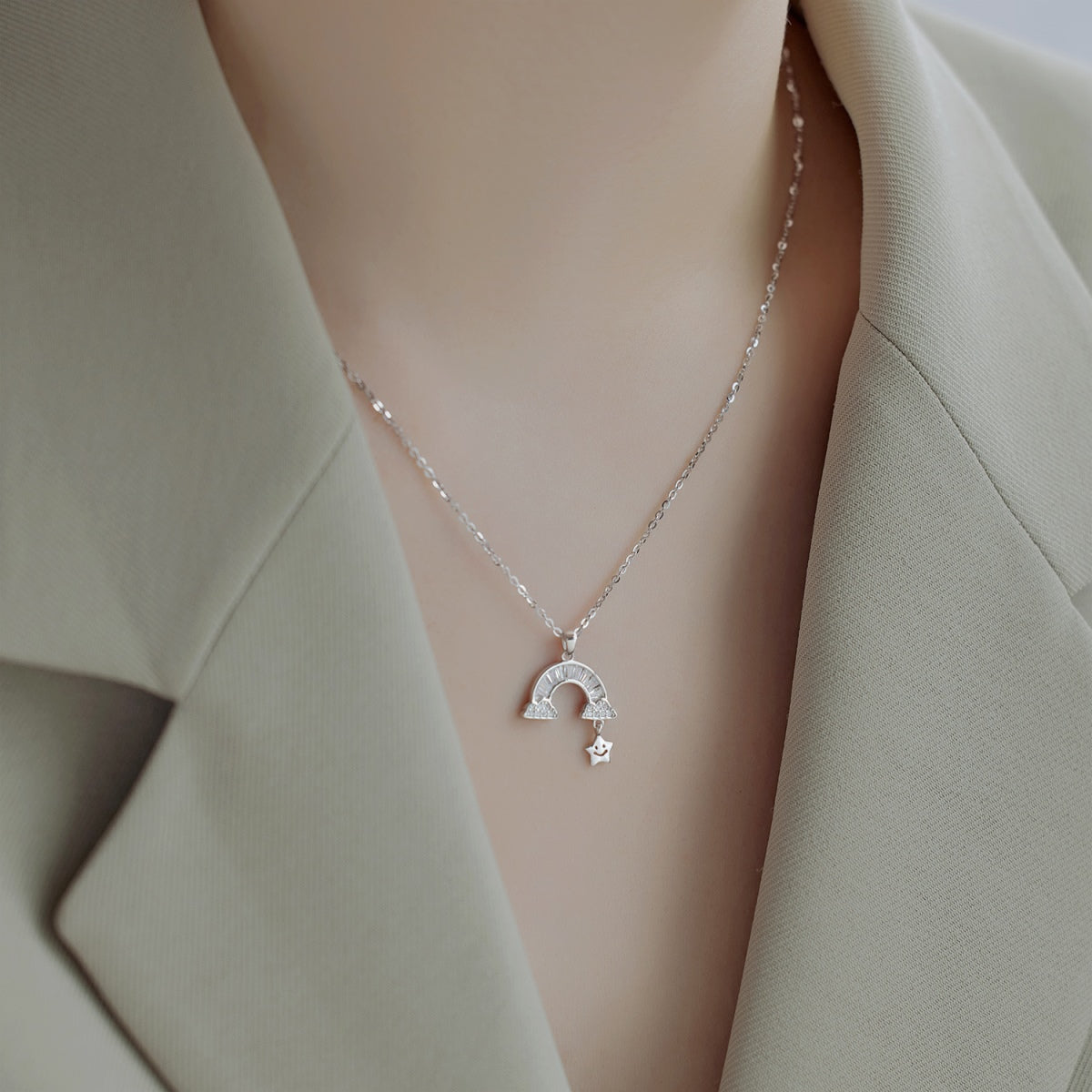 [Lumi Jewels]Unique Rainbow Star Necklace