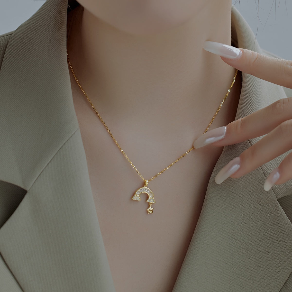 [Lumi Jewels]Unique Rainbow Star Necklace