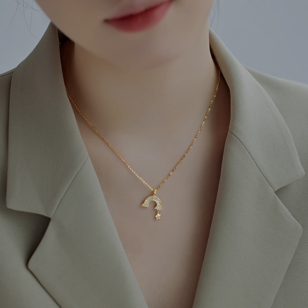 [Lumi Jewels]Unique Rainbow Star Necklace
