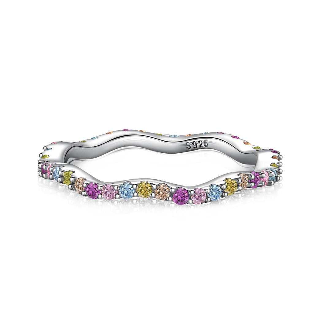 [Lumi Jewels]Dainty Colorful Round Cut Party Ring