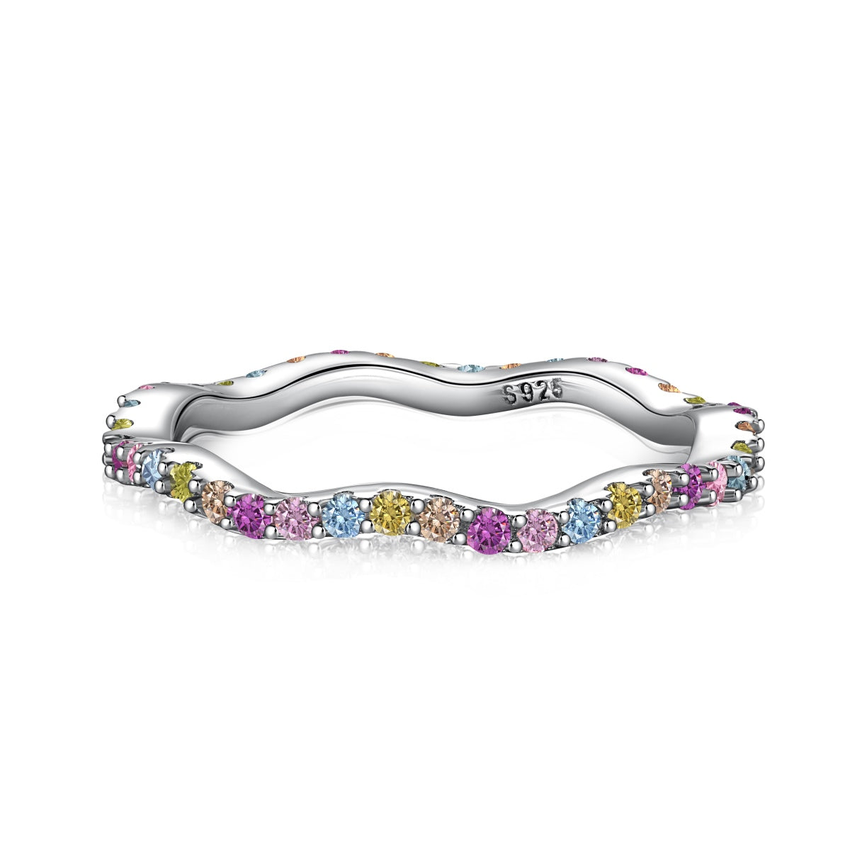 [Lumi Jewels]Dainty Colorful Round Cut Party Ring
