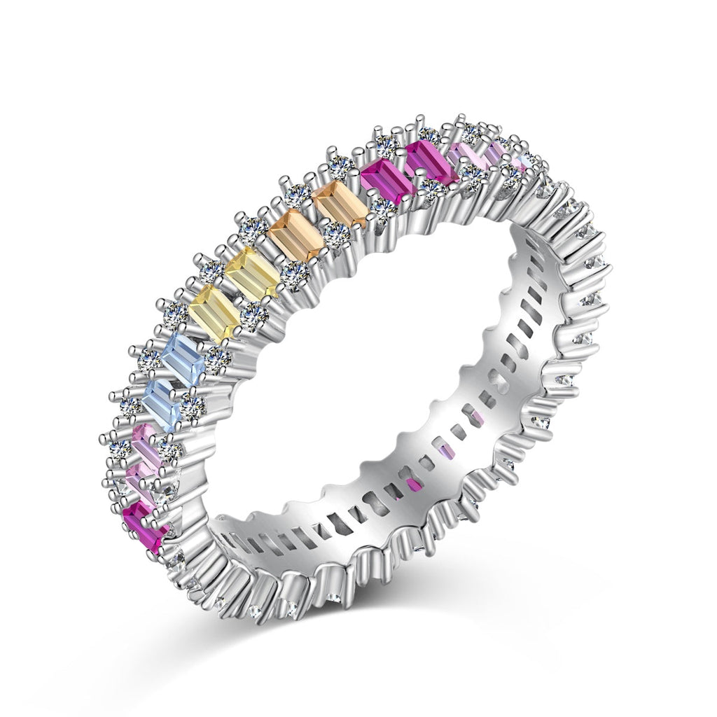 [Lumi Jewels]Splashy Ornate Emerald Cut Cocktail Ring