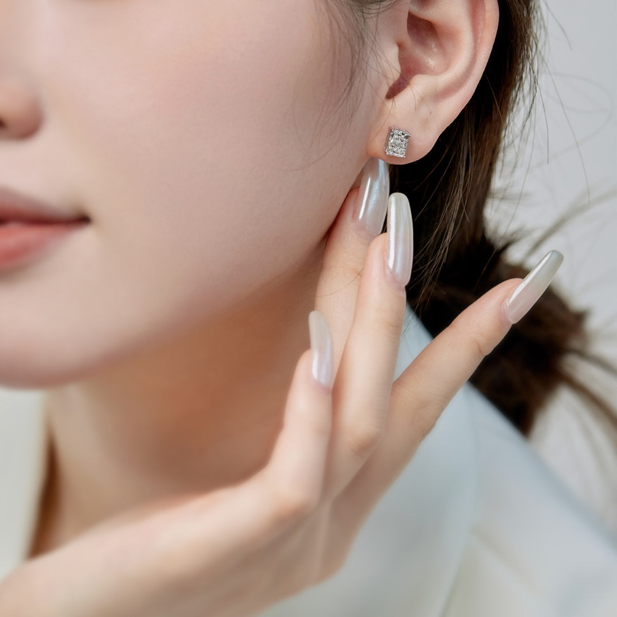 [Lumi Jewels]Radiant Luxurious Princess Cut Daily Earrings