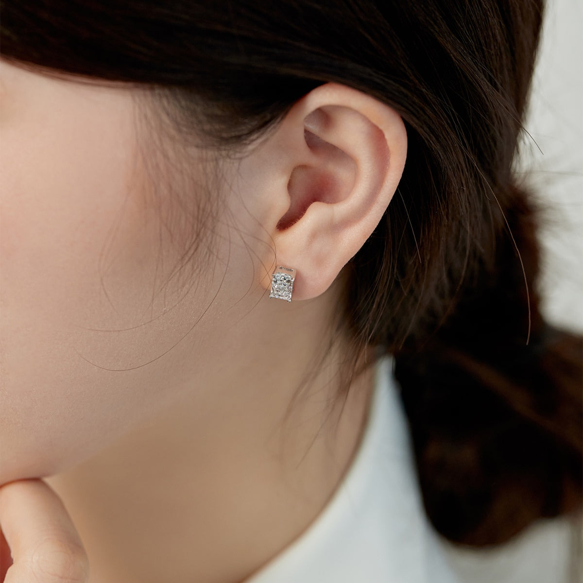 [Lumi Jewels]Radiant Luxurious Princess Cut Daily Earrings