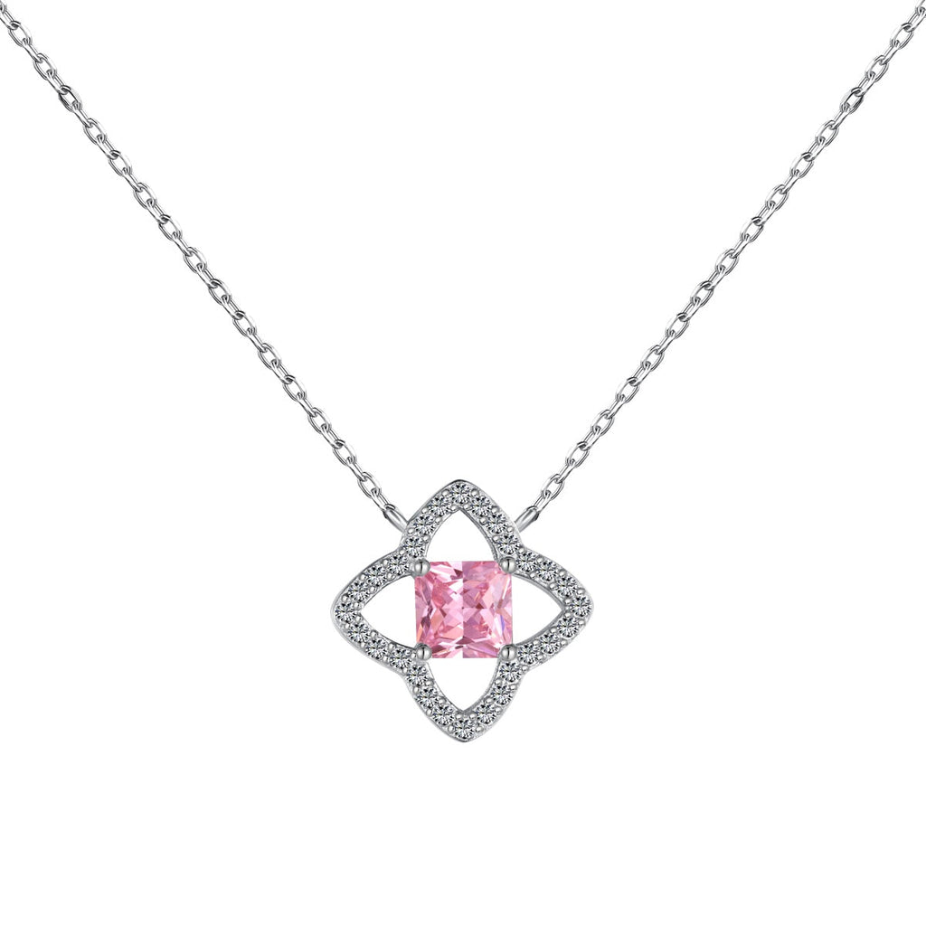 [Lumi Jewels]Exquisite Flower Shape Princess Cut Necklace