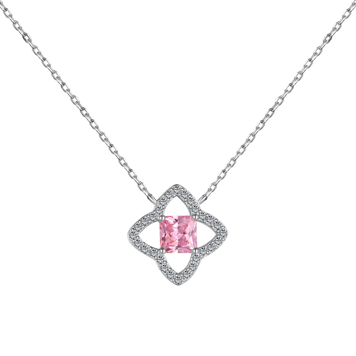 [Lumi Jewels]Exquisite Flower Shape Princess Cut Necklace
