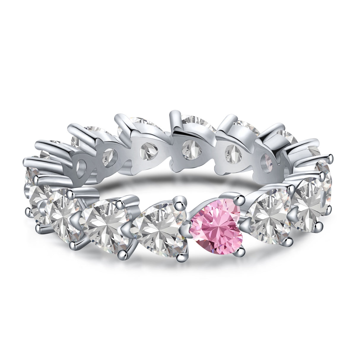 [Lumi Jewels]0.25 Carat Radiant Romance Heart Cut Lover Ring