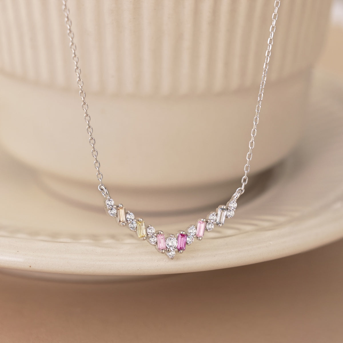 [Lumi Jewels]Dazzling Rainbow Necklace