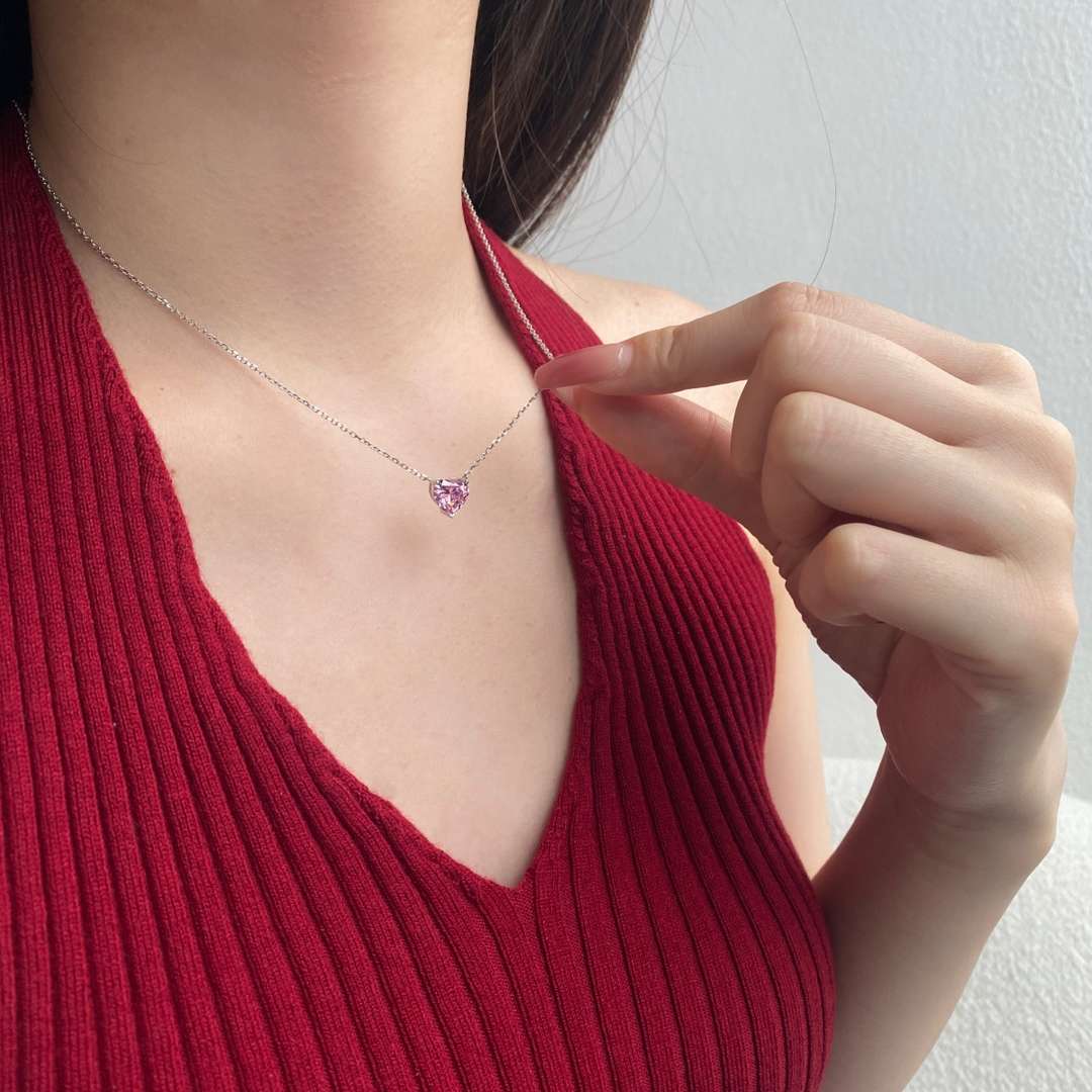 [Lumi Jewels]6.0 carat Radiant Heart Shape Necklace