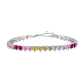 [Lumi Jewels]Luxurious Colorful Romantic Heart Shape Lover Bracelet