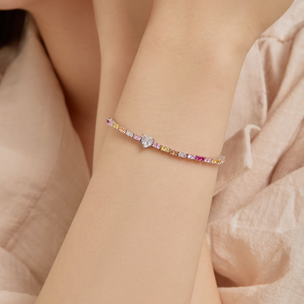 [Lumi Jewels]Delicate Romantic Heart Shape Lover Bracelet